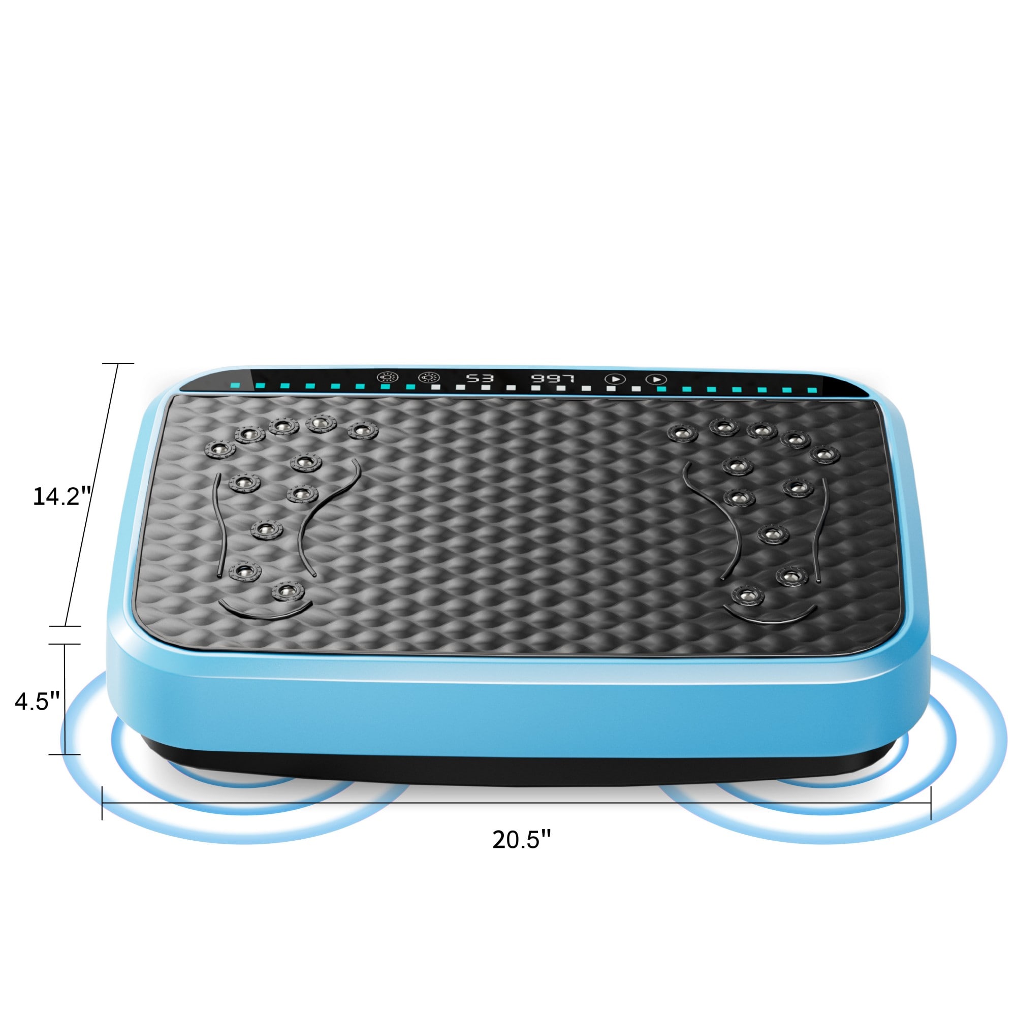 Vibration Plate Exercise Machine, Whole Body Fitness Platform For Lymphatic Drainage, Vibrating Shaker Board With 120 Speed Levels, Weight Loss And Fat Burner Workout Equipment For Women And Men_voghion.com